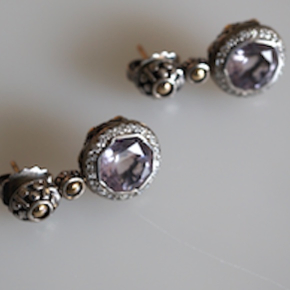 John Hardy Sapphire & Diamond Earrings - Picture 6 of 6